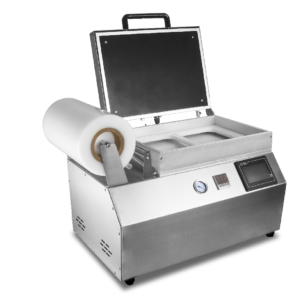 HL32VST-S Vacuum Skin Packaging Machine with container and cardboard for meat