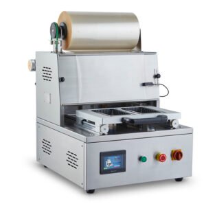 HL40TE 1-2 boxes electric type MAP Tray Sealer with 2 gas flushing