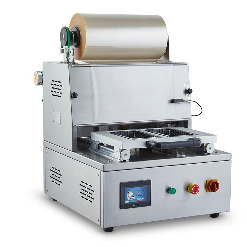 HL40TE 1-2 boxes electric type MAP Tray Sealer with 2 gas flushing